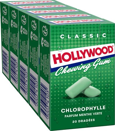 Hollywood Chewing-gum chlorophylle sans sucre