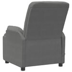vidaXL Fauteuil inclinable Gris foncé Similicuir daim