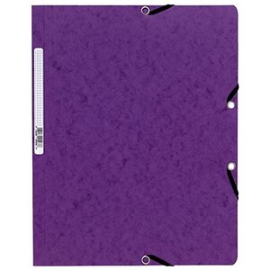 Chemise à élastiques sans Rabats carton 400g 24x32 cm Violine EXACOMPTA