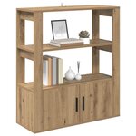 vidaXL Buffet chêne artisanal 30 x 80 x 90 cm Bois d'ingénierie