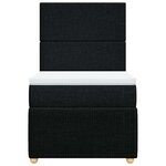 vidaXL Sommier à lattes de lit avec matelas Noir 100x200 cm Tissu