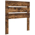 vidaXL Cadre de lit Chêne fumé 90 x 190 cm Bois de pin massif