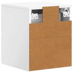 vidaXL Cabinet de chevet mural Blanc brillant 34 5 x 33 x 40 cm