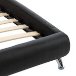 Vidaxl cadre de lit noir similicuir 160 x 200 cm