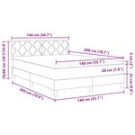 vidaXL Sommier avec Matelas & LED Noir 140x200 cm Tissu