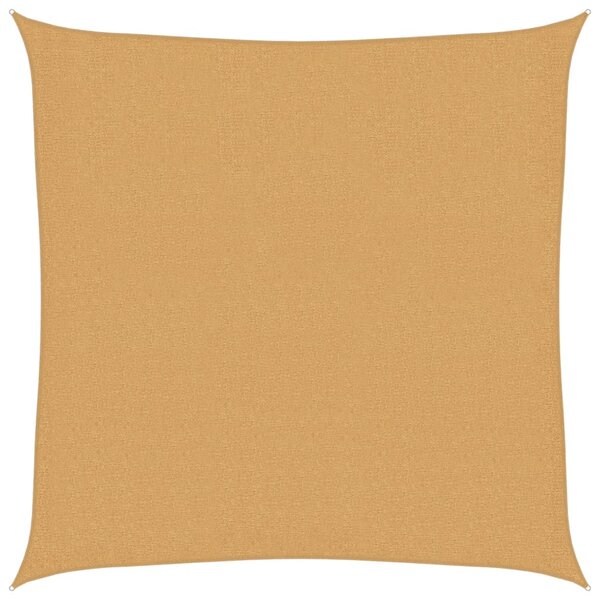 vidaXL Voile d'ombrage 160 g/m² carré sable 2 5x2 5 m PEHD