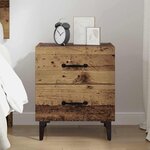 vidaXL Armoire de lit Bois ancien 40 x 35 x 47.5 cm Bois d'ingénierie