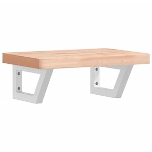 vidaXL Étagère de vasque murale acier et bois massif de hêtre