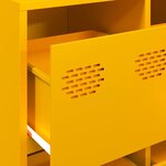 vidaXL Buffet jaune moutarde 135x39x73 5 cm acier laminé à froid