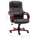 vidaXL Chaise de bureau Marron Cuir véritable
