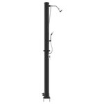 vidaXL Douche solaire extérieure Noir 217 cm PVC  aluminium