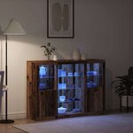 vidaXL Buffet Bois ancien 142.5 x 37 x 100 cm Bois d'ingénierie