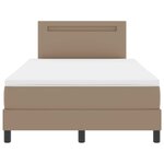 vidaXL Lit à ressorts avec matelas Cappuccino 120 x 190 cm Simili cuir