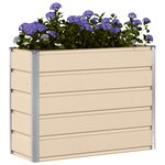 vidaXL Jardinière Ivoire 100 x 40 x 75 cm Acier