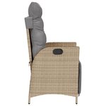 vidaXL Ensemble de bistro 3 Pièces coussins mélange beige résine tressée