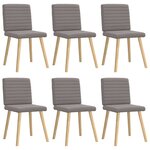 vidaXL Chaises à manger lot de 6 taupe tissu