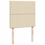 vidaXL Sommier à lattes de lit avec matelas Crème 80x200 cm Tissu