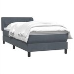 vidaXL Sommier à lattes de lit et matelas gris foncé 90x210 cm velours