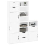 vidaXL Armoires latérales 5 Pièces ODDA blanc 40x24x79 cm bois massif pin