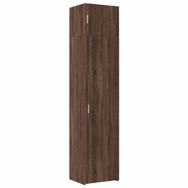 vidaXL Armoire de rangement mince chêne marron 50x42 5x225 cm