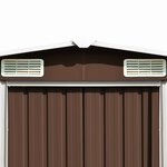vidaXL Abri de jardin 257x489x181 cm Métal Marron