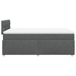 vidaXL Sommier à lattes de lit avec matelas gris foncé 120x190cm tissu