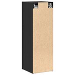 vidaXL Meuble TV mural en chêne noir - 30 5 x 30 x 90 cm  fait en bois d'ingénierie.