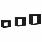 vidaXL Table Gigogne 3 Pièces Chêne noir Bois d'ingénierie