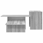 vidaXL Table console Gris Sonoma 91 5 x 35 x 38 5 cm Bois d'ingénierie