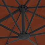 vidaXL Parasol de jardin en porte-à-faux avec mât en aluminium