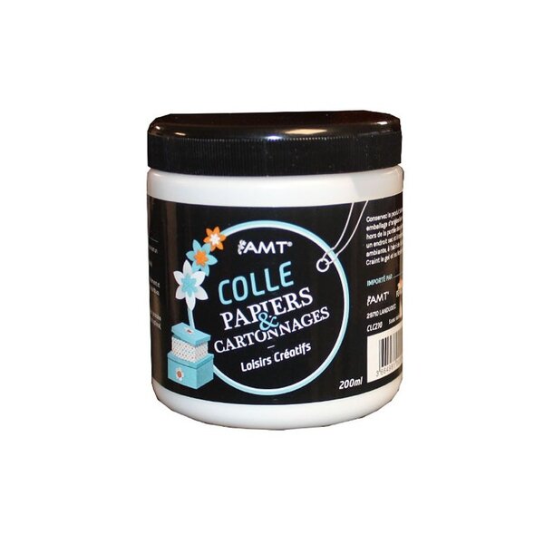 Colle papiers et cartonnage - 200 ml - amt -clc210