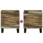 vidaXL Cabinet de chevet 2 Pièces Marron 40 x 33 x 46 cm