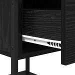 vidaXL Table de chevet avec tiroir 2 Pièces Chêne noir 34 x 35 5 x 45 cm