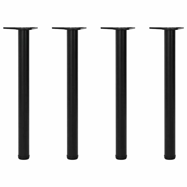 vidaXL 4 pieds de table réglables en hauteur 710 mm Noir