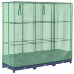 vidaXL Lit surélevé avec housse de serre aspect rotin 120 x 40 x 123 cm