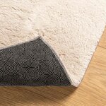 vidaXL Tapis doux à poils moyens et lavable HUARTE Beige 80 x 750 cm