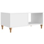 vidaXL Table basse Blanc brillant 90 x 50 x 40 cm Bois d'ingénierie