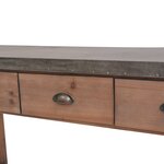 Vidaxl table console bois massif de sapin 122 x 35 x 80 cm