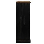 vidaXL Armoire à vin HALDEN casiers à vin porte coulissante noir pin