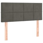vidaXL Sommier à lattes de lit avec matelas Gris foncé 100x200 cm