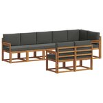 vidaXL Ensemble de canapés d'extérieur 8 pc Naturel et Anthracite