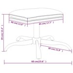vidaXL Repose-pied Crème 60x60x36 cm Tissu et similicuir