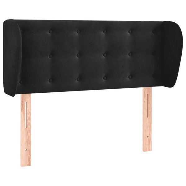 vidaXL Tête de lit avec oreilles Noir 103x23x78/88 cm Velours