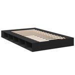 vidaXL Cadre de lit sans matelas noir 120x200 cm