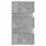 vidaXL Table de chevet à LED gris béton 45x35x67 cm bois d'ingénierie