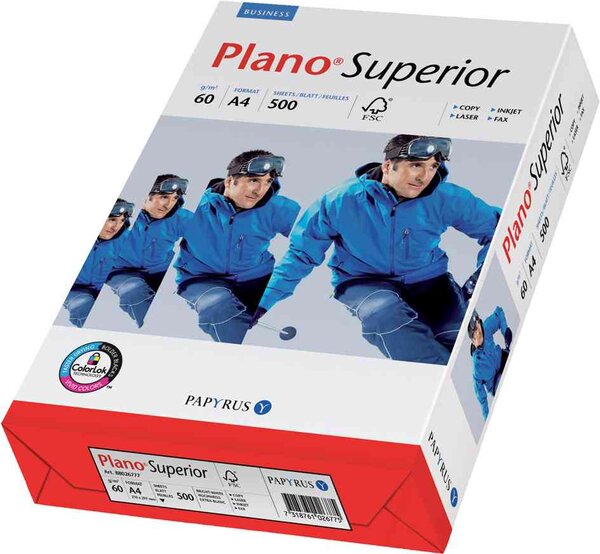 Ramette 500 feuilles Papier Plano Superior A4 90 g Blanc PAPYRUS