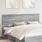 vidaXL Tête de lit Gris Sonoma 200 cm Bois d'ingénierie