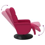 vidaXL Fauteuil inclinable avec repose-pied rouge bordeaux velours