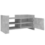 vidaXL Meuble TV gris béton 80x35x40 cm bois d'ingénierie