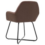 vidaXL Chaises à manger lot de 4 marron tissu